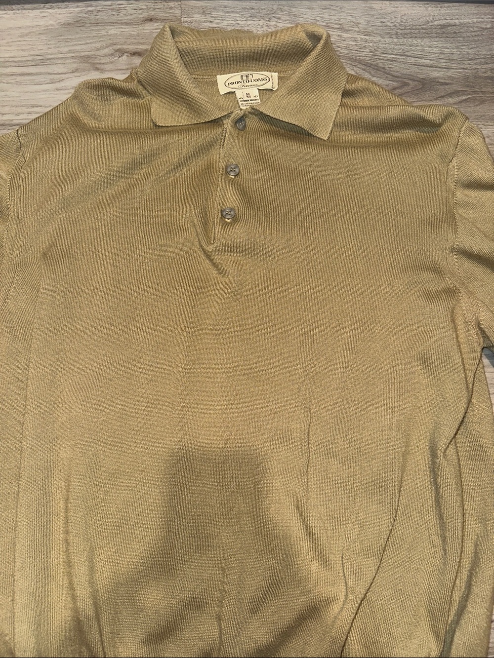 Pronto Uomo Men's Polo Shirt - Tan Made in Italy